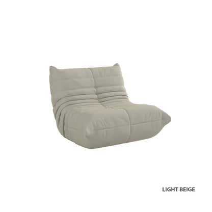 Kiara Lazy Caterpillar Leathaire Couch Ergonomic Design 1 Seater Sofa