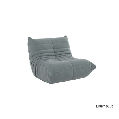 Kiara Lazy Caterpillar Leathaire Couch Ergonomic Design 1 Seater Sofa