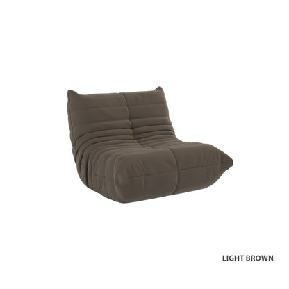Kiara Lazy Caterpillar Leathaire Couch Ergonomic Design 1 Seater Sofa