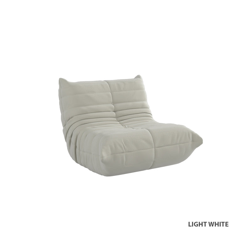 Kiara Lazy Caterpillar Leathaire Couch Ergonomic Design 1 Seater Sofa