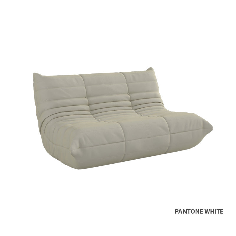 Kiara Lazy Caterpillar Leathaire Couch Ergonomic Design 2 Seater Sofa