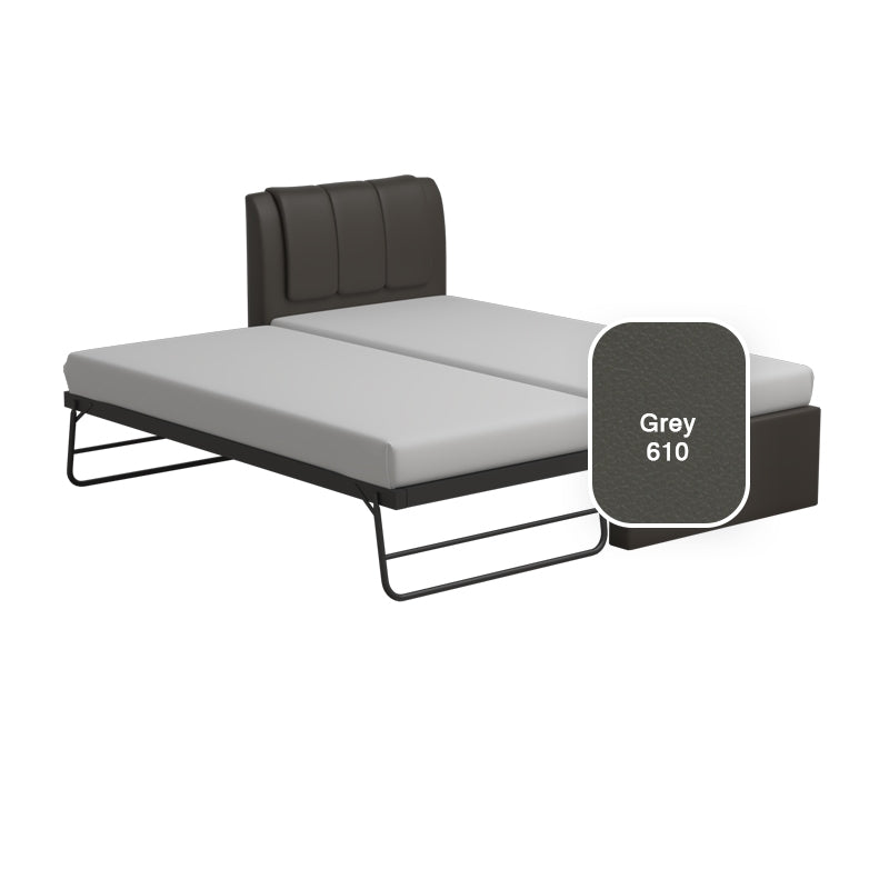 Princeton 3 in 1 Faux Leather Bed Frame With Trundle