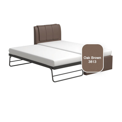 Princeton 3 in 1 Faux Leather Bed Frame With Trundle