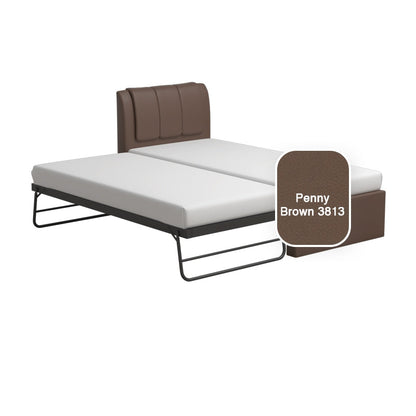 Princeton 3 in 1 Faux Leather Bed Frame With Trundle