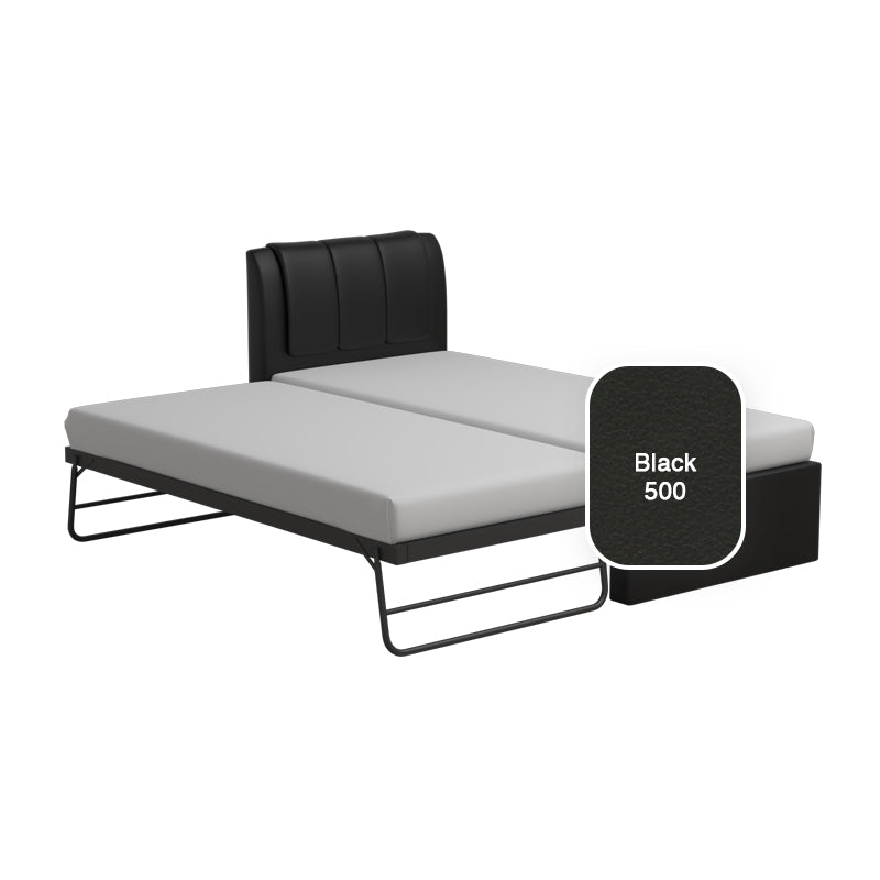 Princeton 3 in 1 Faux Leather Bed Frame With Trundle