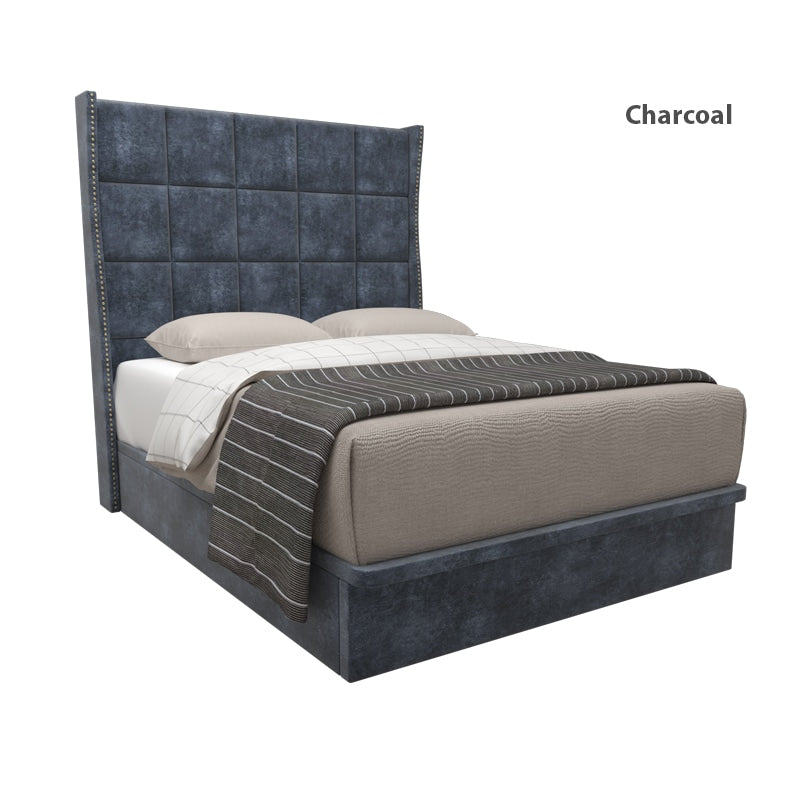 Elbert Velvet Fabric Storage Bed 16 Inch Model B