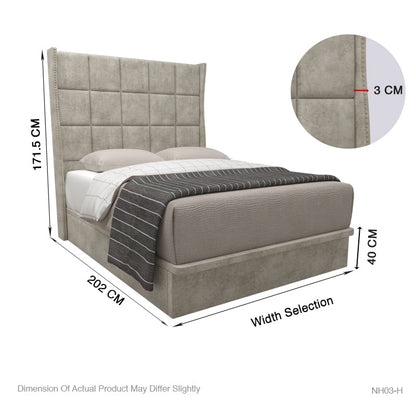Elbert Velvet Fabric Storage Bed 16 Inch Model B