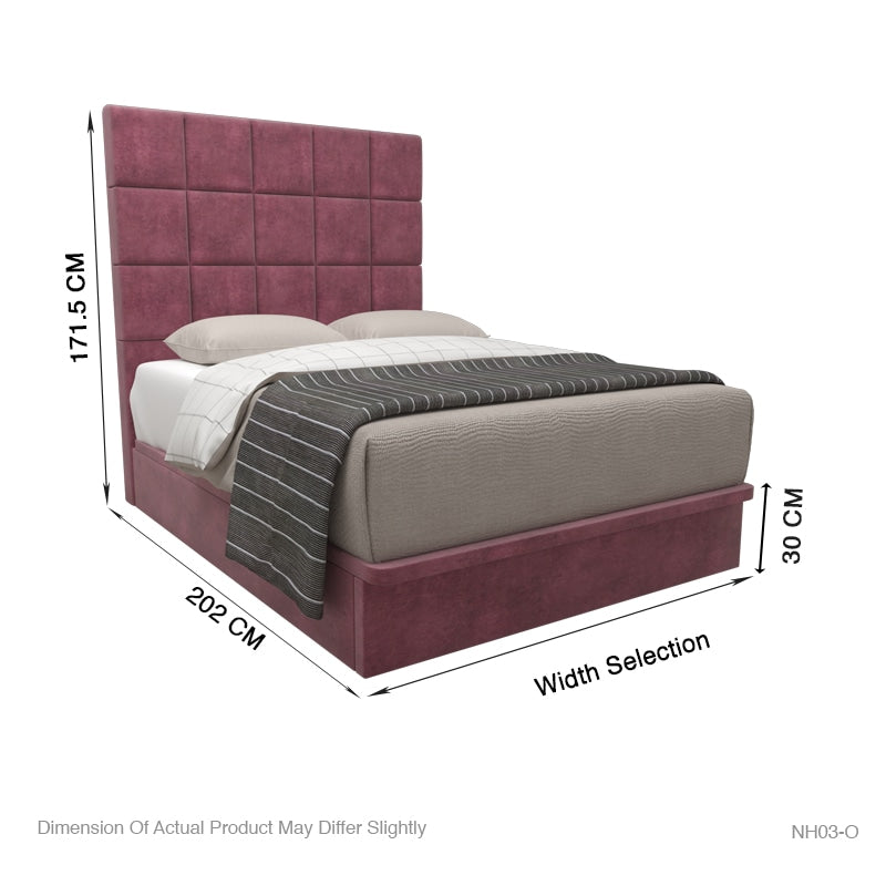 Elbert Velvet Fabric Storage Bed 12 Inch Model A
