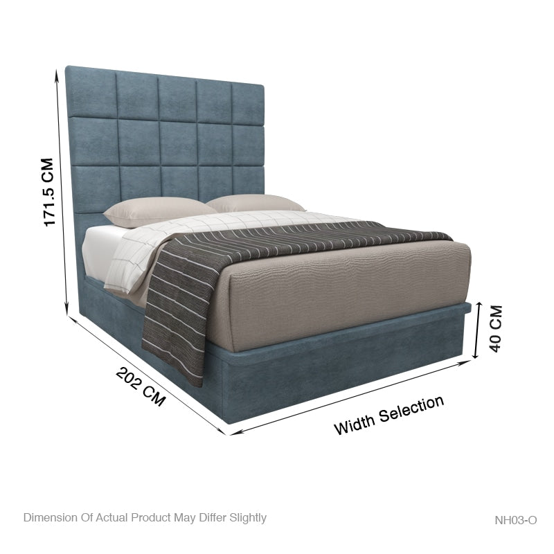 Elbert Velvet Fabric Storage Bed 16 Inch Model A
