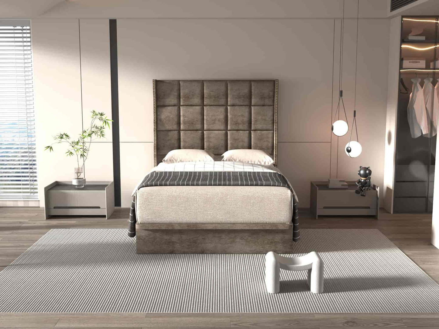 Elbert Velvet Fabric Storage Bed 12 Inch Model B