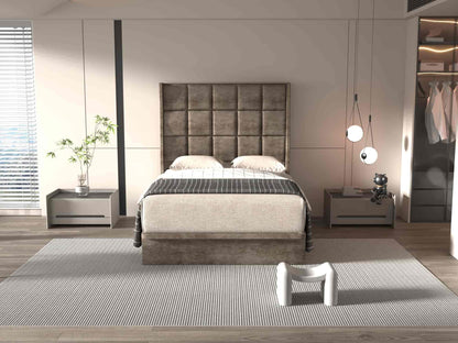 Elbert Velvet Fabric Storage Bed 12 Inch Model B