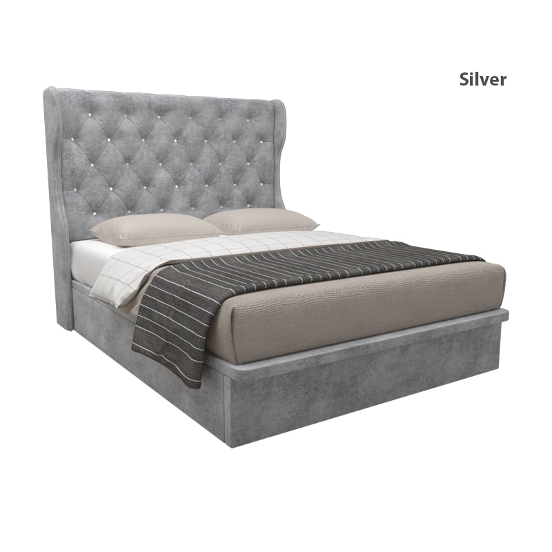 Ryder Velvet Fabric Storage Bed 12 Inch Model B