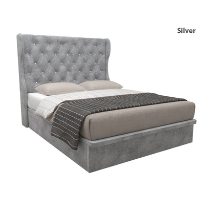 Ryder Velvet Fabric Storage Bed 12 Inch Model B