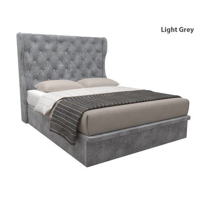 Ryder Velvet Fabric Storage Bed 12 Inch Model B