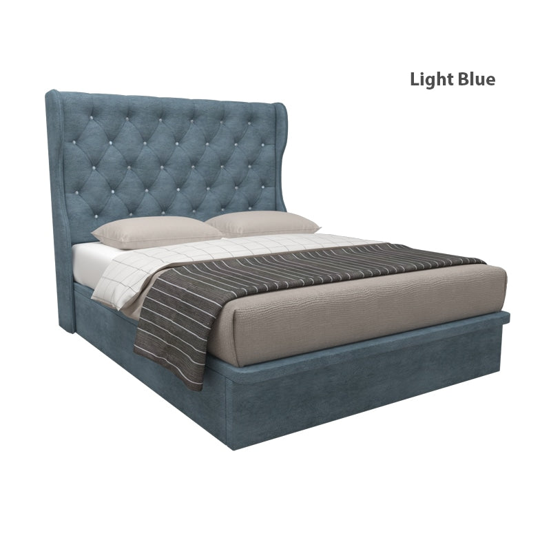 Ryder Velvet Fabric Storage Bed 14 Inch Model B