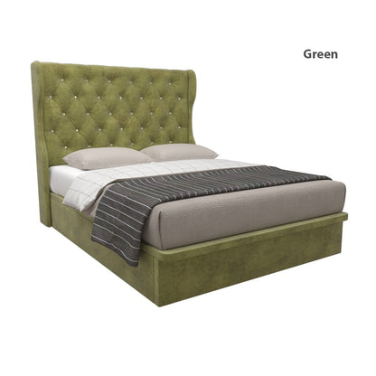 Ryder Velvet Fabric Storage Bed 12 Inch Model B