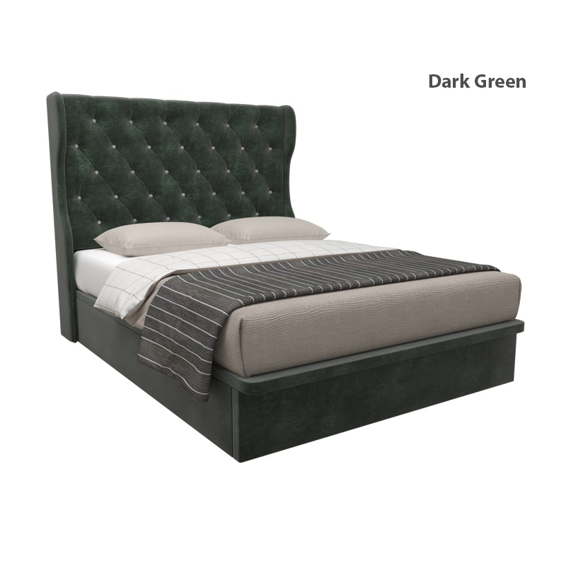 Ryder Velvet Fabric Storage Bed 16 Inch Model B