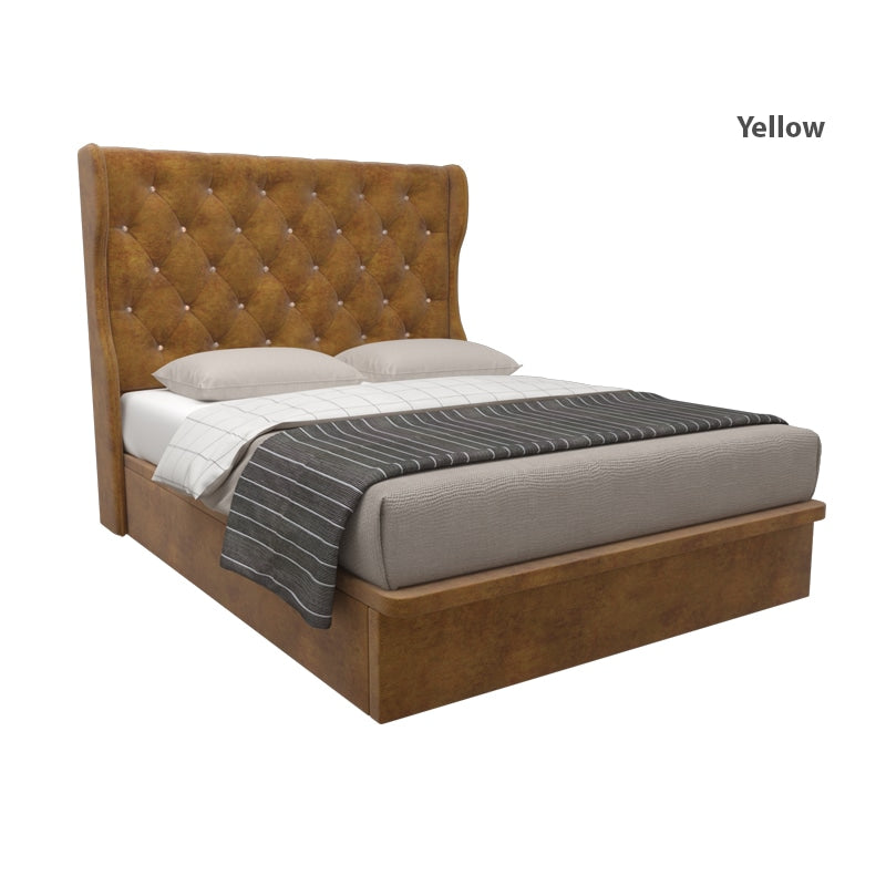 Ryder Velvet Fabric Storage Bed 14 Inch Model B