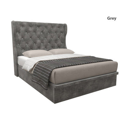 Ryder Velvet Fabric Storage Bed 16 Inch Model B