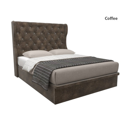Ryder Velvet Fabric Storage Bed 16 Inch Model B