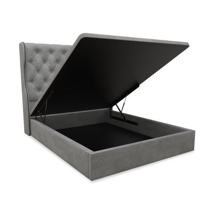 Ryder Velvet Fabric Storage Bed 16 Inch Model B