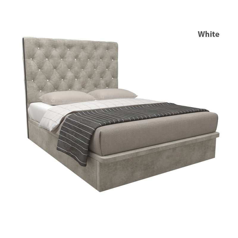 Ryder Velvet Fabric Storage Bed 14 Inch Model A