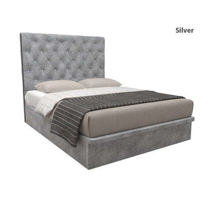 Ryder Velvet Fabric Storage Bed 16 Inch Model A