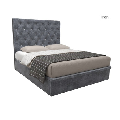 Ryder Velvet Fabric Storage Bed 16 Inch Model A