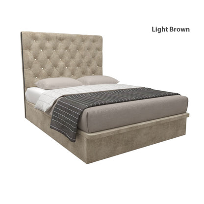 Ryder Velvet Fabric Storage Bed 16 Inch Model A