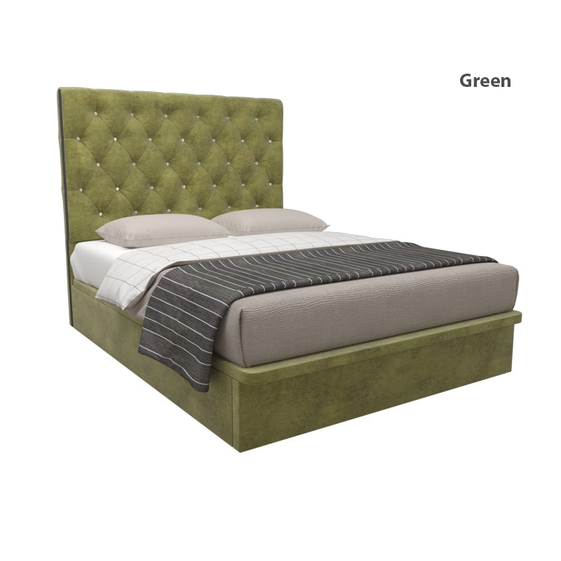 Ryder Velvet Fabric Storage Bed 12 Inch Model A