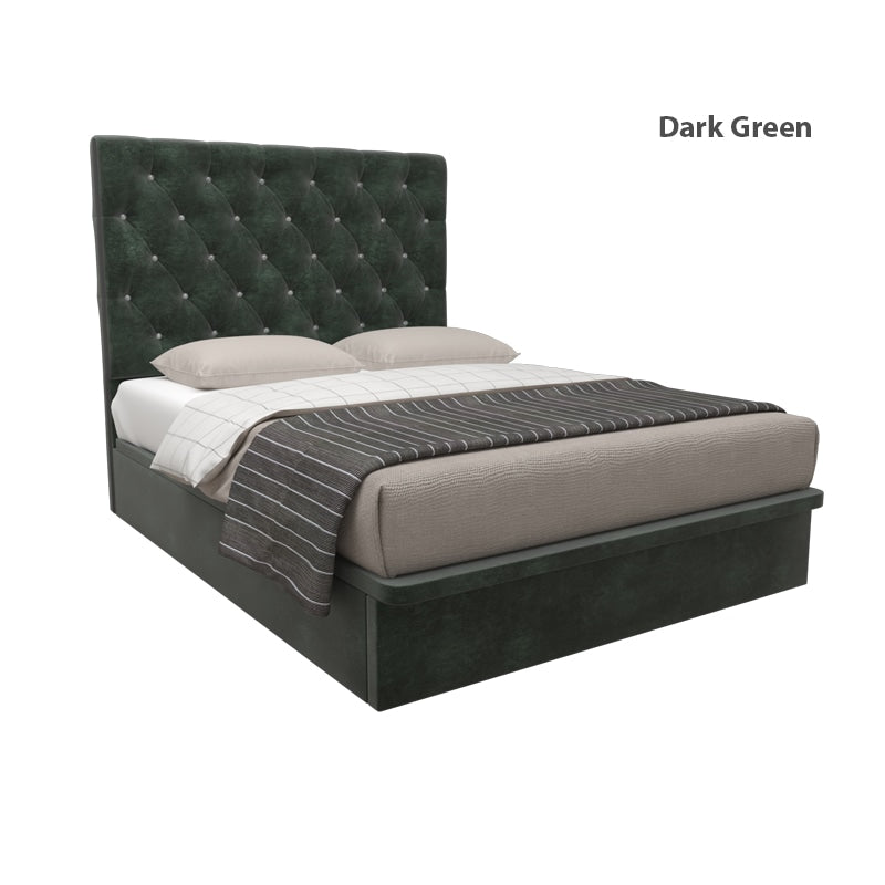 Ryder Velvet Fabric Storage Bed 14 Inch Model A