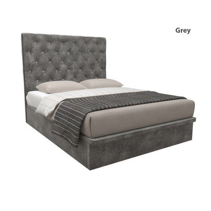 Ryder Velvet Fabric Storage Bed 14 Inch Model A