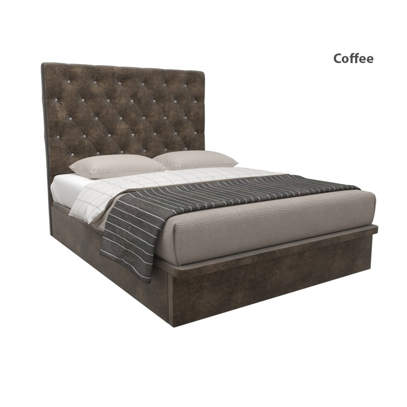 Ryder Velvet Fabric Storage Bed 12 Inch Model A