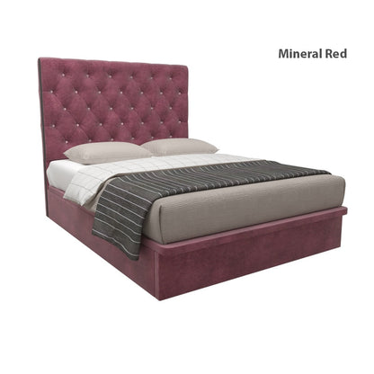 Ryder Velvet Fabric Storage Bed 14 Inch Model A