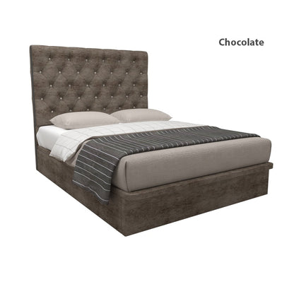 Ryder Velvet Fabric Storage Bed 12 Inch Model A