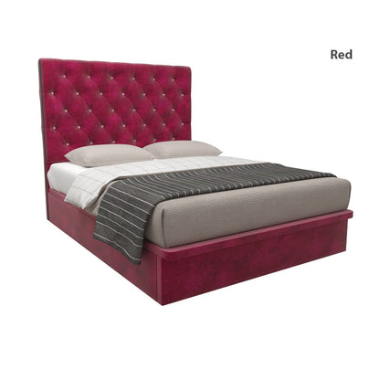 Ryder Velvet Fabric Storage Bed 14 Inch Model A