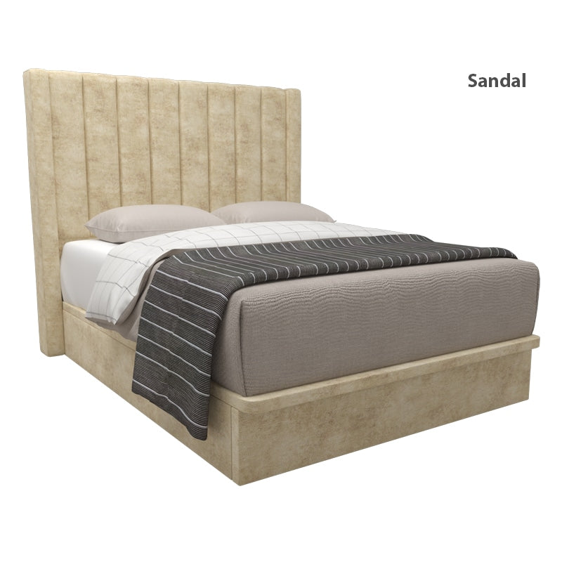 Jaxon Velvet Fabric Storage Bed 14 Inch Model B