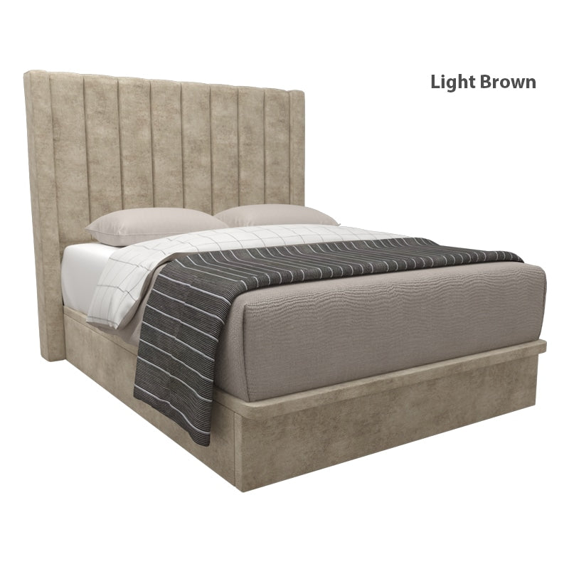 Jaxon Velvet Fabric Storage Bed 12 Inch Model B
