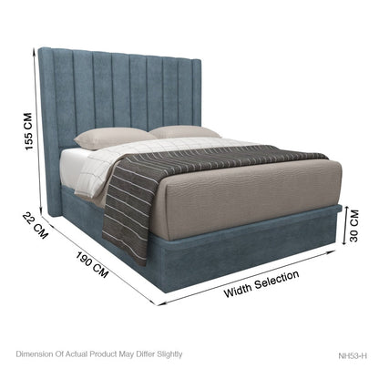 Jaxon Velvet Fabric Storage Bed 12 Inch Model B