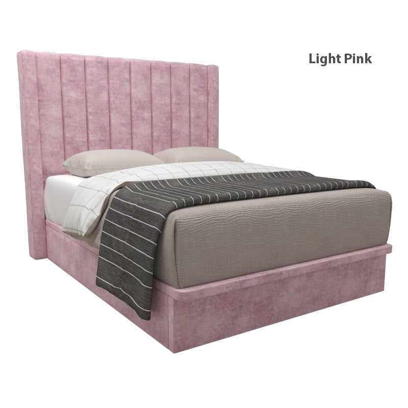 Jaxon Velvet Fabric Storage Bed 14 Inch Model B