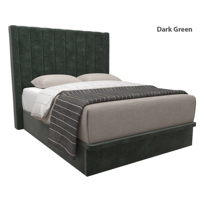 Jaxon Velvet Fabric Storage Bed 16 Inch Model B