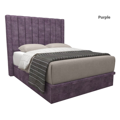 Jaxon Velvet Fabric Storage Bed 12 Inch Model B
