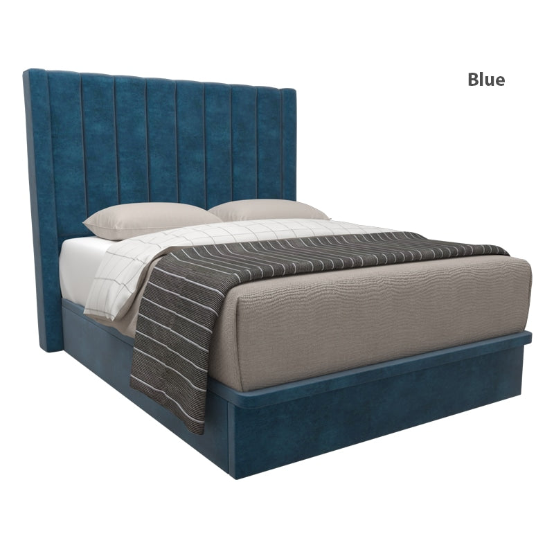 Jaxon Velvet Fabric Storage Bed 16 Inch Model B