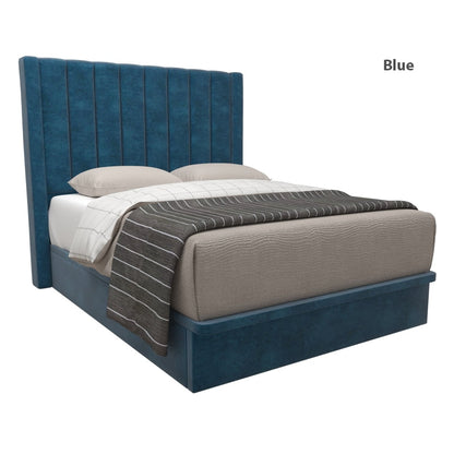 Jaxon Velvet Fabric Storage Bed 16 Inch Model B