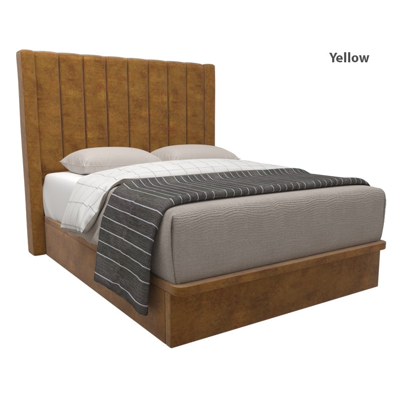 Jaxon Velvet Fabric Storage Bed 16 Inch Model B