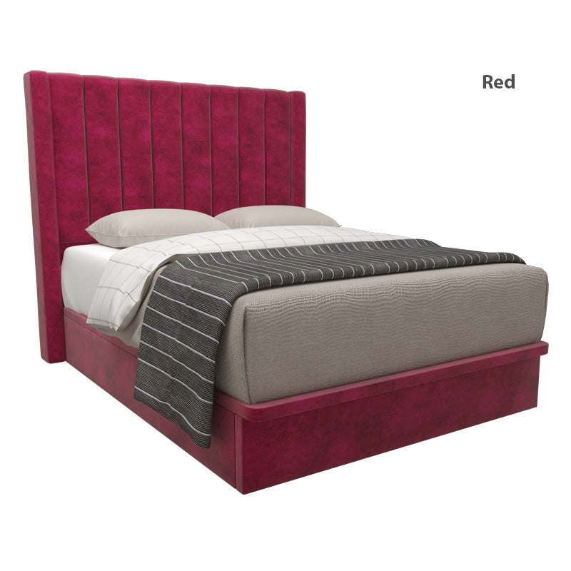 Jaxon Velvet Fabric Storage Bed 14 Inch Model B