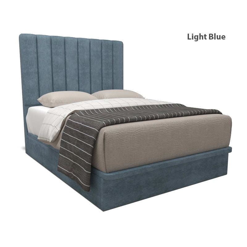 Jaxon Velvet Fabric Storage Bed 12 Inch Model A