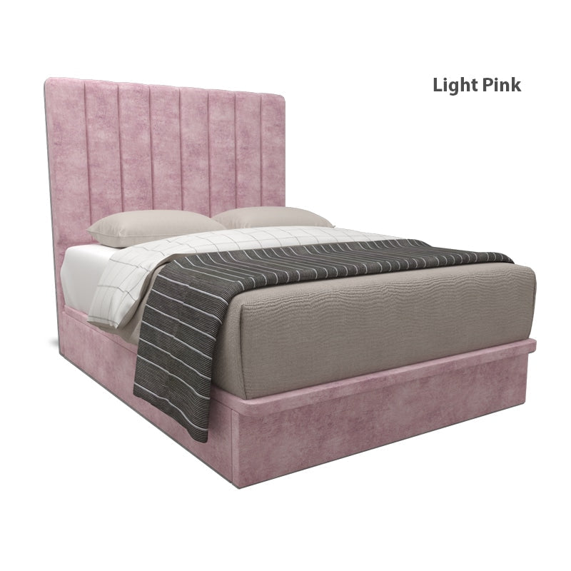 Jaxon Velvet Fabric Storage Bed 12 Inch Model A