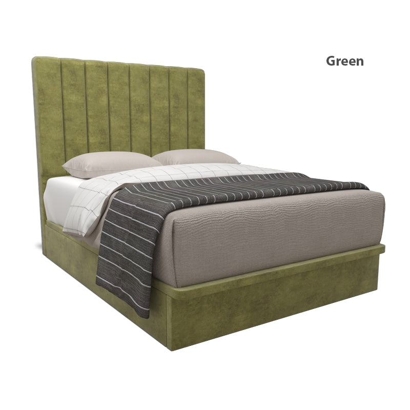Jaxon Velvet Fabric Storage Bed 14 Inch Model A