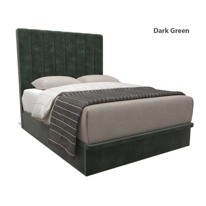 Jaxon Velvet Fabric Storage Bed 12 Inch Model A